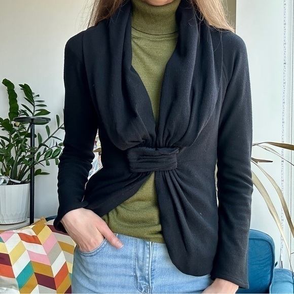 charles chang-lima Jackets & Blazers - 💥Clearance💥 Charles Chang-Lima Black Wool V-neck Long Sleeve Jacket M (8)